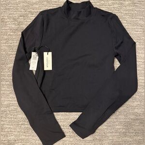 Aritzia Contour Black Mock Neck Bodysuit